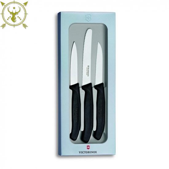 Victorinox Swiss Knife Paring Knife Set Of 3 Black 5.1113.3