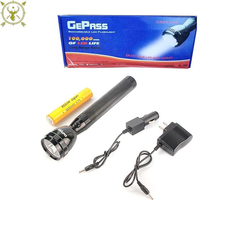 GEEPAS Rechargeable High Range Torch Flashlight RL-203