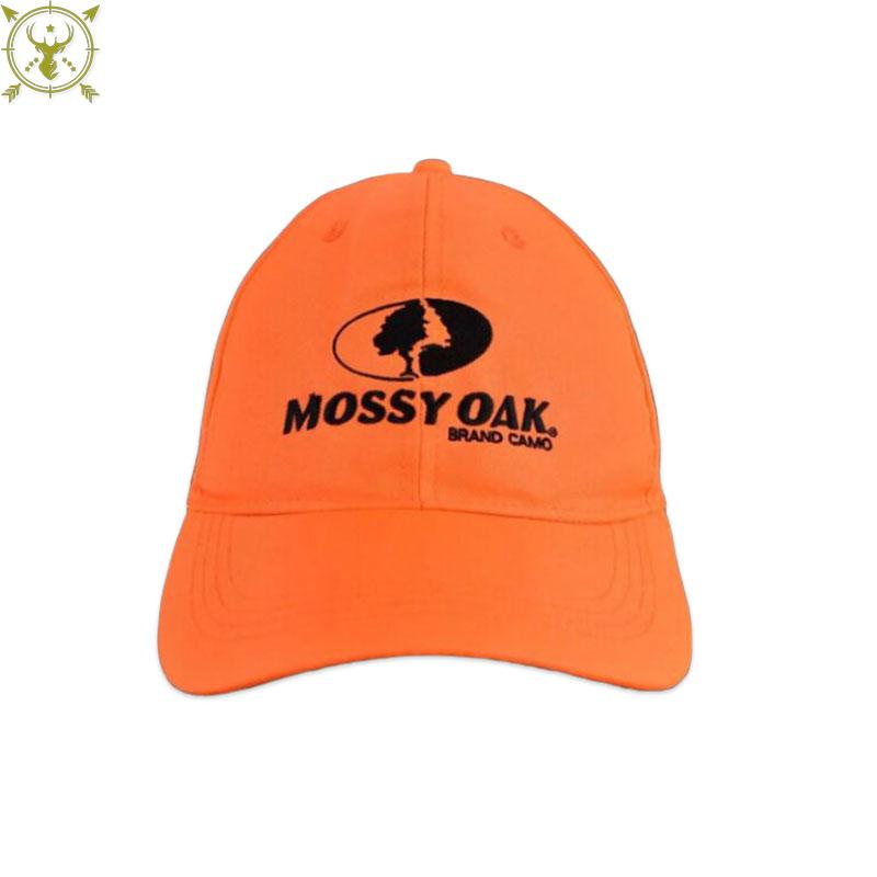 Neon Orange Mossy Oak Brand Camo Embroidered Cap